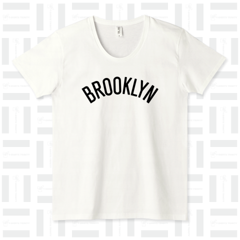 BROOKLYN /ロゴ・ブルックリン・ニューヨーク・ストリート・スポーツ・シンプル・バスケットボール・music・ヒップホップ・ロック・rock・art・音楽・女性・デザイン・絵・文字・Tシャツ