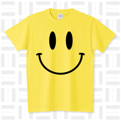 BIG SMILEY FACE /スマイルフェイス・顔・イラスト・シンプル・コミック・アメコミ・マンガ・アニメ・ロック・パンク・ポップアート・popart・模様・絵・可愛い・ロゴ・デザインTシャツ