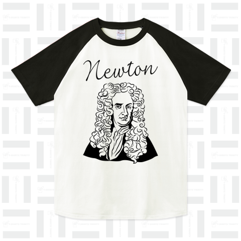 Newton /ニュートン・線・哲学者・イラスト・music・音楽・ロック・rock・パンク・punk・popart・可愛い・人物・絵・文字・筆記体・ロゴ・デザインTシャツ