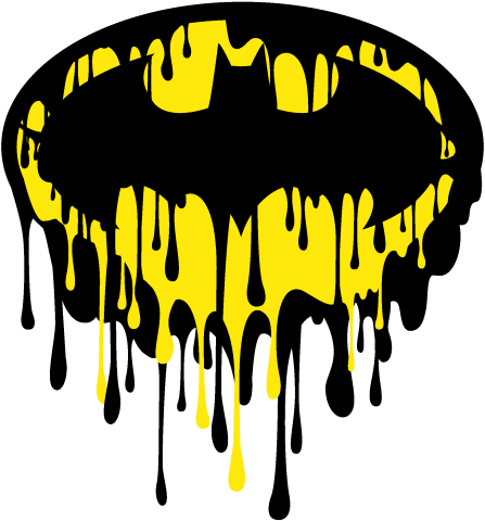 Dripping Batman インク ペンキ ロゴ マーク ストリート 音楽 Music 刺青 タトゥー 可愛い イラスト シンプル カラフル 模様 絵 柄 デザインtシャツ デザインtシャツ通販 Tシャツトリニティ