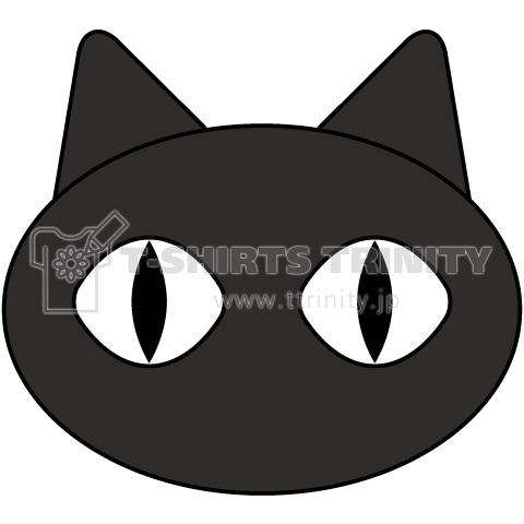 黒猫 長袖ラグランTシャツ /CAT・ネコ・ねこ・アニマル・動物・ロゴ・可愛い・カワイイ・かわいい・シンプル・女性・子供・模様・絵・デザイン