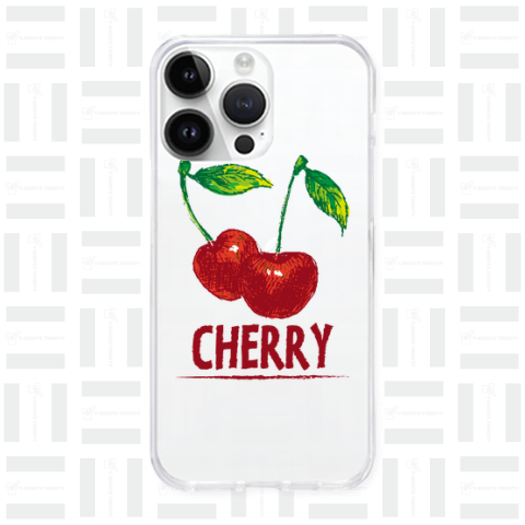 CHERRY /さくらんぼ・サクランボ・フルーツ・果物・食べ物・フード・スイーツ・アメカジ・カラフル・可愛い・絵・模様・柄・子供・女性・シンプル・イラスト・ロゴ・デザインTシャツ