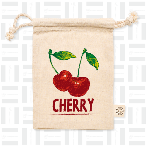 CHERRY /さくらんぼ・サクランボ・フルーツ・果物・食べ物・フード・スイーツ・アメカジ・カラフル・可愛い・絵・模様・柄・子供・女性・シンプル・イラスト・ロゴ・デザインTシャツ