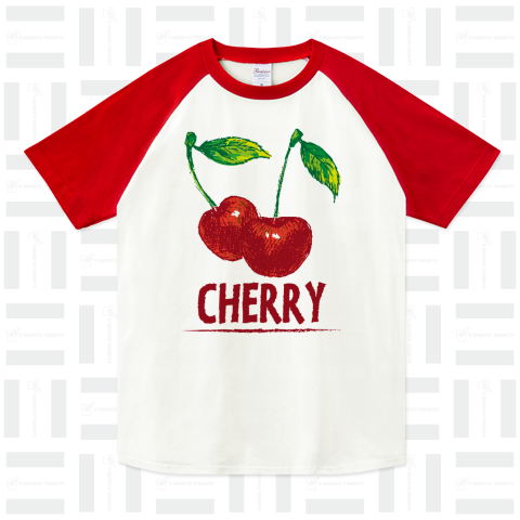 CHERRY /さくらんぼ・サクランボ・フルーツ・果物・食べ物・フード・スイーツ・アメカジ・カラフル・可愛い・絵・模様・柄・子供・女性・シンプル・イラスト・ロゴ・デザインTシャツ