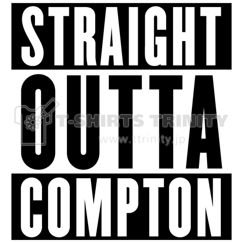 STRAIGHT OUTTA COMPTON -ストレイト・アウタ・コンプトン- ボックスロゴ白枠