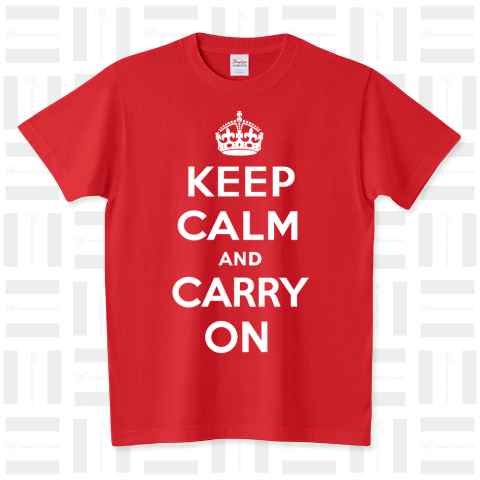 KEEP CALM AND CARRY ON 白ロゴ