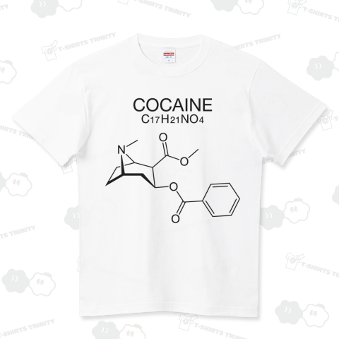 COCAINE C17H21NO4 -コカイン-(ハイクオリティーTシャツ COCAINE C17H21NO4 -コカイン-(ハイクオリティーTシャツ