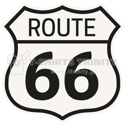 ROUTE 66-ルート66-モノクロロゴ