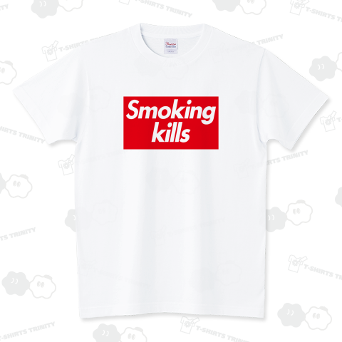 Smoking kills-スモーキングキルズ-赤BOXロゴTシャツ（Tシャツ ...