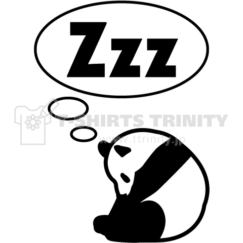 Zzz PANDA-Zzzパンダ-バックプリント(背面プリント)