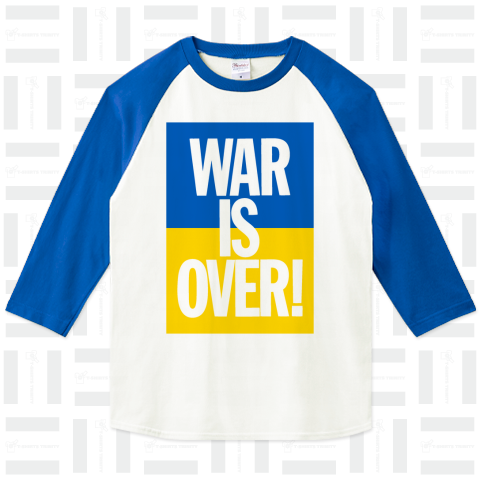 WAR IS OVER! ウクライナ国旗カラーBOXロゴ