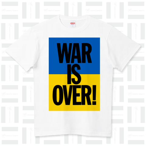 WAR IS OVER!-ウクライナ国旗カラー-BOX黒ロゴ