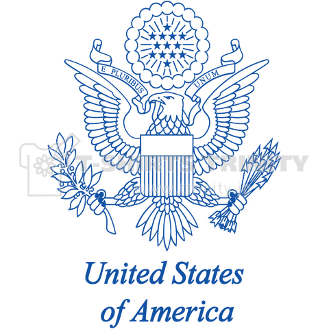 United States of America アメカジブルーロゴ
