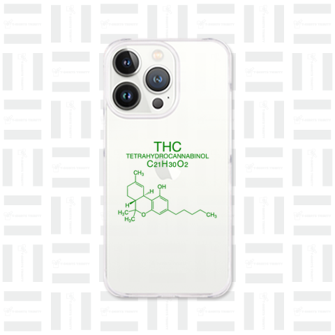 THC TETRAHYDROCANNABINOL C21H30O2-テトラヒドロカンナビノール-緑ロゴ