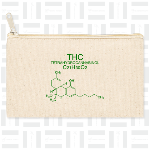 THC TETRAHYDROCANNABINOL C21H30O2-テトラヒドロカンナビノール-緑ロゴ