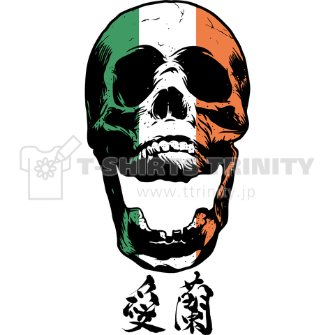 Ireland Flag Skull アイルランド国旗 デザインtシャツ通販 Tシャツトリニティ