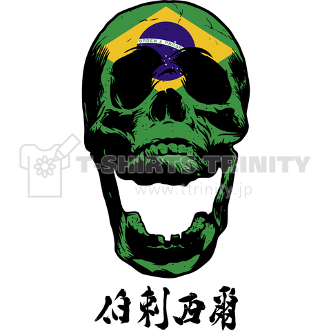 Brazil Flag Skull(ブラジル国旗)