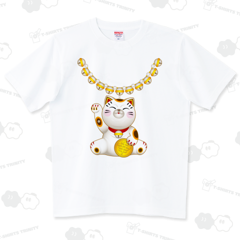 048-Manekineko ハイグレードTシャツ(6.2オンス)