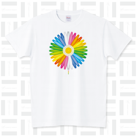 60_Rainbow flower_1 スタンダードTシャツ(5.6オンス)