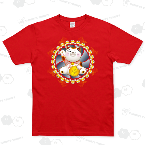 63-manekineko-white-kingyo ベーシックTシャツ(5.0オンス)