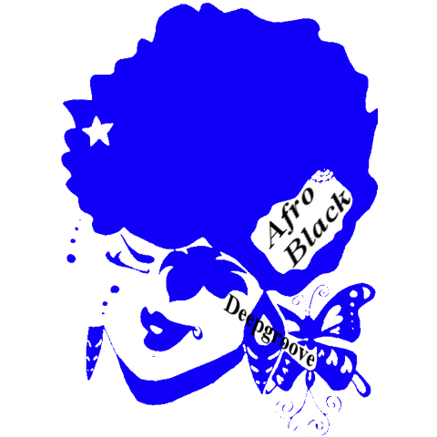 "Afro Woman" blue