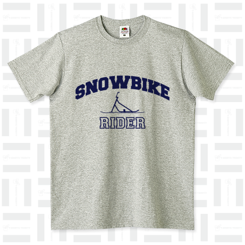 snowbikeカレッジ紺 FRUIT OF THE LOOM Tシャツ(4.8オンス)