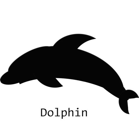 イルカ Dolphin ブラック デザインtシャツ通販 Tシャツトリニティ