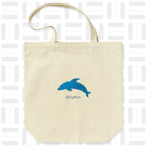 イルカ Dolphin(ブルー)（バッグ）|デザインTシャツ通販【Tシャツ ...