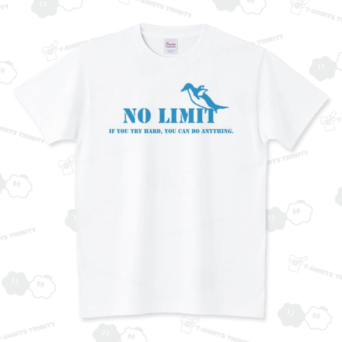 NO LIMIT 一色刷りブルー スタンダードTシャツ(5.6オンス)