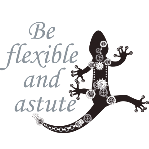 スチームパンクなトカゲ Be Flexible And Astute デザインtシャツ通販 Tシャツトリニティ