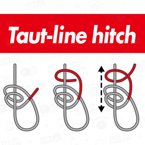 自在結び(トートライン・ヒッチ)Taut-line hitch