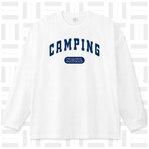 CAMPING COLLAGE SIMPLE LOG(NAVY)