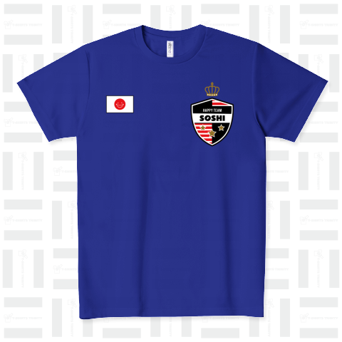 当店売上N0.3![名前のみ]前面サッカー風オリジナルTシャツ/エリエデザイン