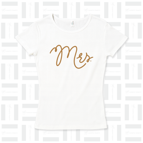 「Mrs」女性用 永遠の愛を刻む瞬間のTシャツ エリエデザイン