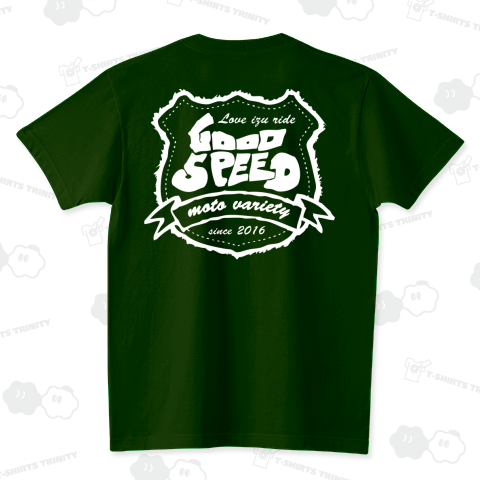 good speed エンブレム大・裏・白 スタンダードTシャツ(5.6オンス)