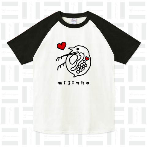 ミジンコTシャツ 黒×赤ver.