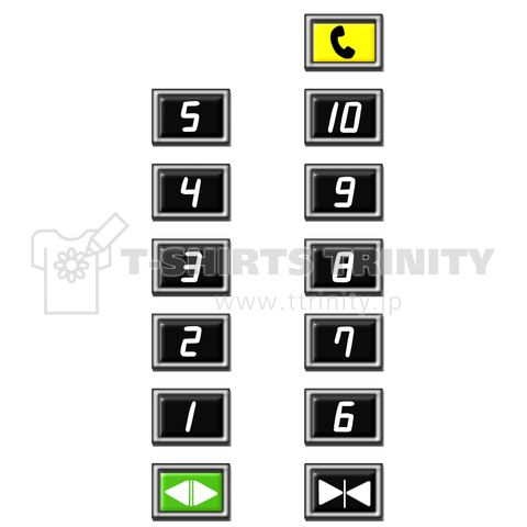 エレベーターのボタン(2列)
