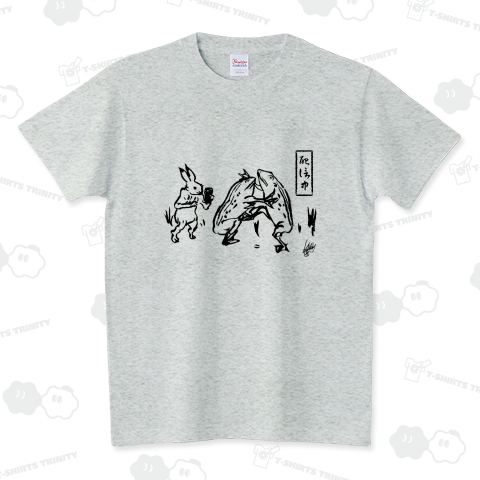 配信される鳥獣戯画(黒) スタンダードTシャツ(5.6オンス)