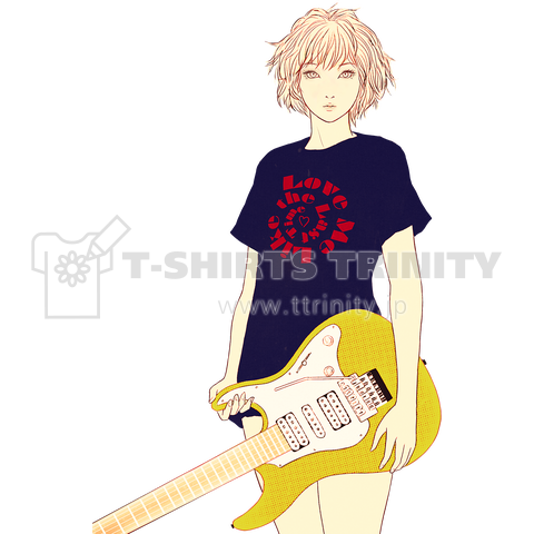 Guitar Girl デザインtシャツ通販 Tシャツトリニティ