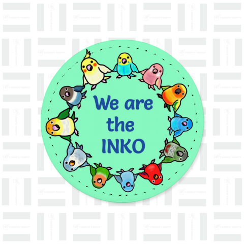 We are the INKO3 レザーバッジS(丸)