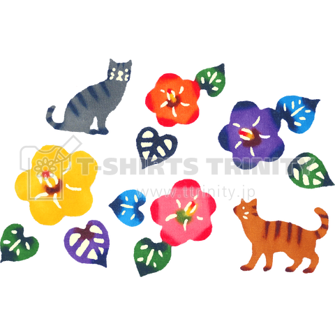 ユウナの花と島猫