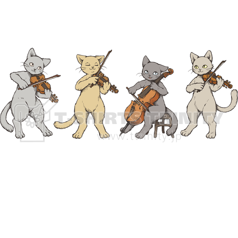 Cat Quartet (白文字)