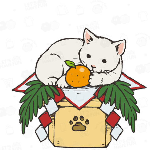 Happy Nyaw Year ( 白文字 )