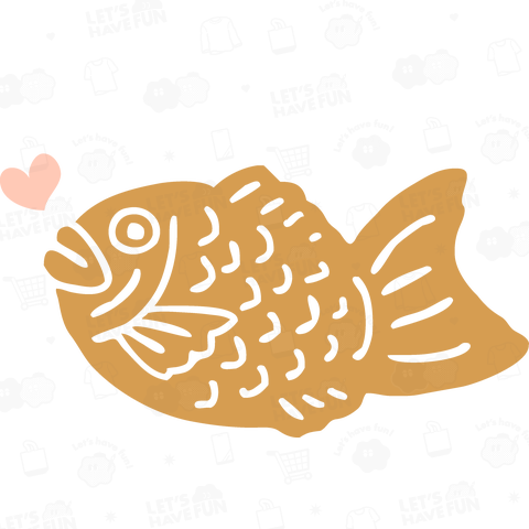 We love Taiyaki ( カラー:白文字 )
