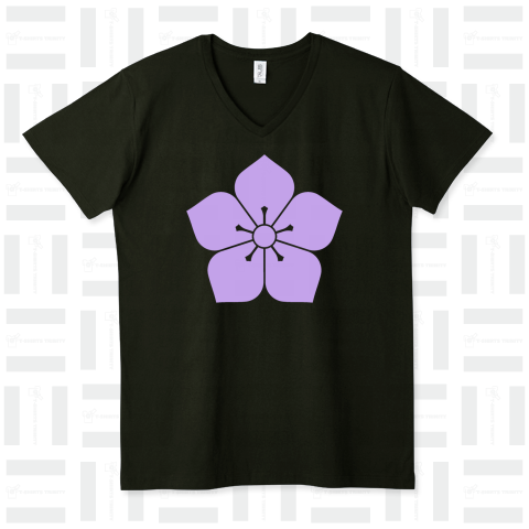 水色桔梗-浅紫(剣香い桔梗)  背面小家紋