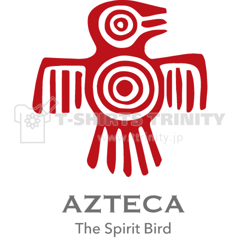 アステカ族の精神の鳥 red-gray front