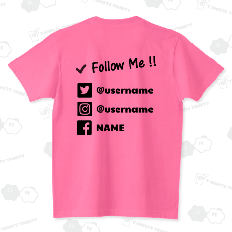 Follow Me! SNSはじめました! スタンダードTシャツ(5.6オンス)