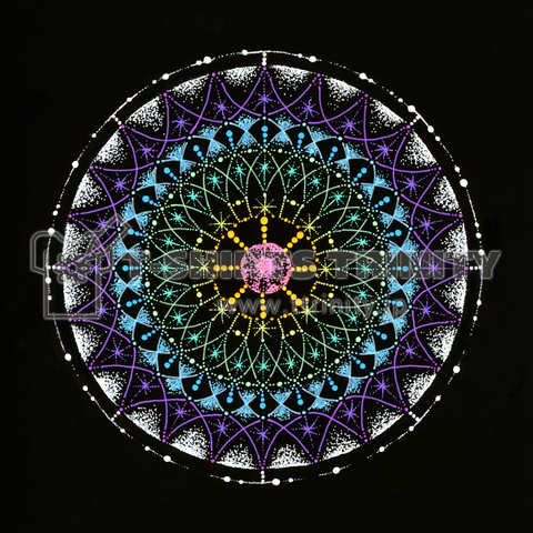 七色-点描曼荼羅