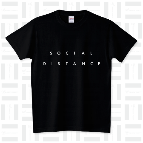 SocialDistance01B スタンダードTシャツ(5.6オンス)