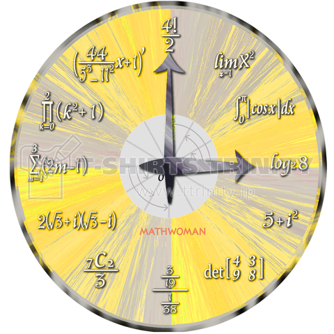 MATHWOMAN CLOCK まっすぐゴールドラインド